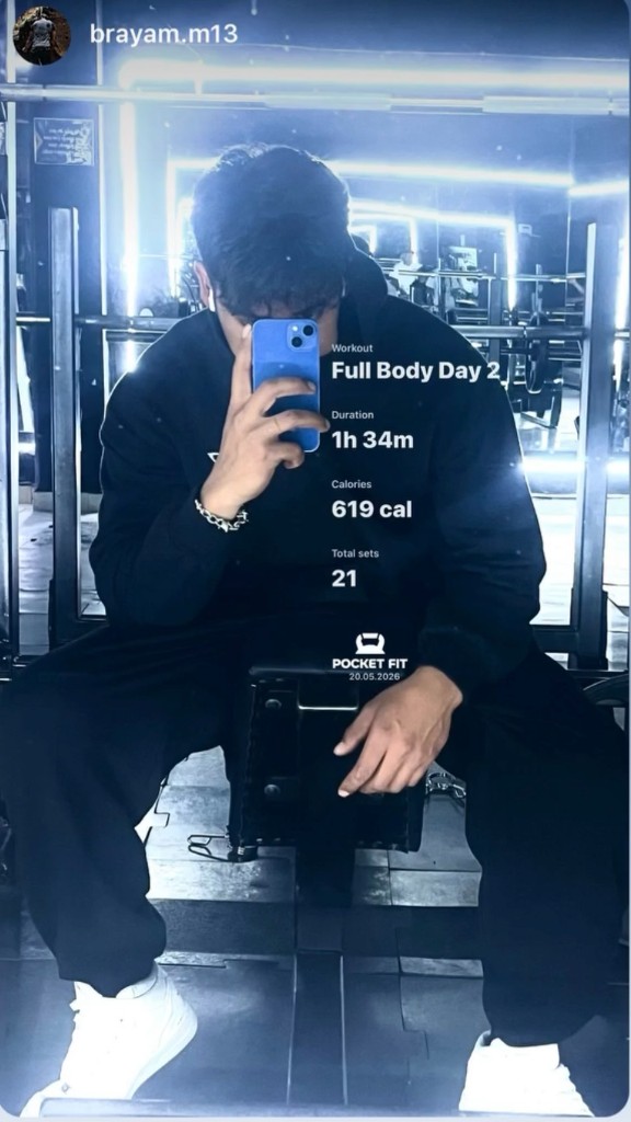 Pocket Fit story shared by @brayam.m13 - Full Body Day 2 workout