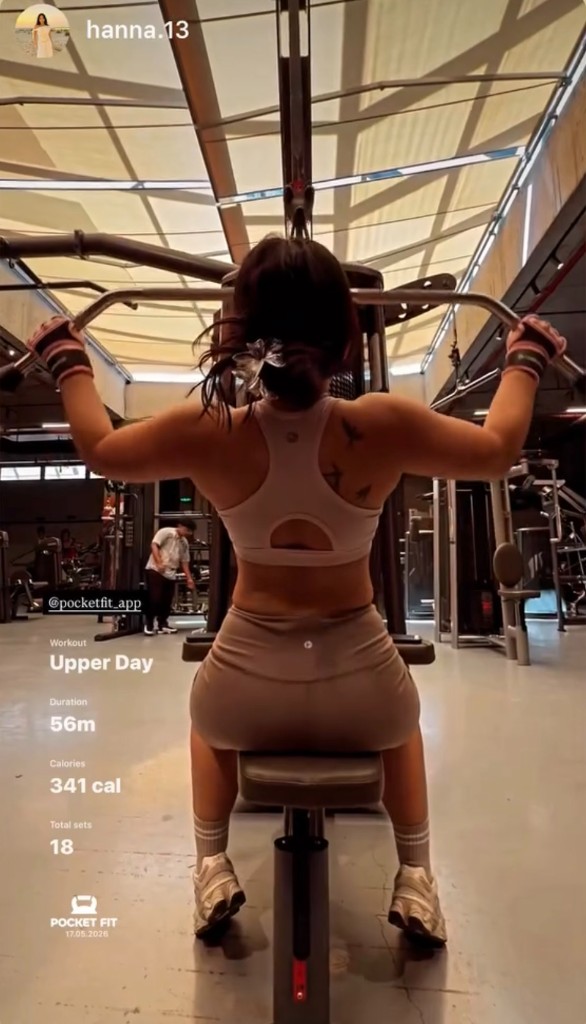 Pocket Fit story shared by @hanna.13 - Upper Day workout