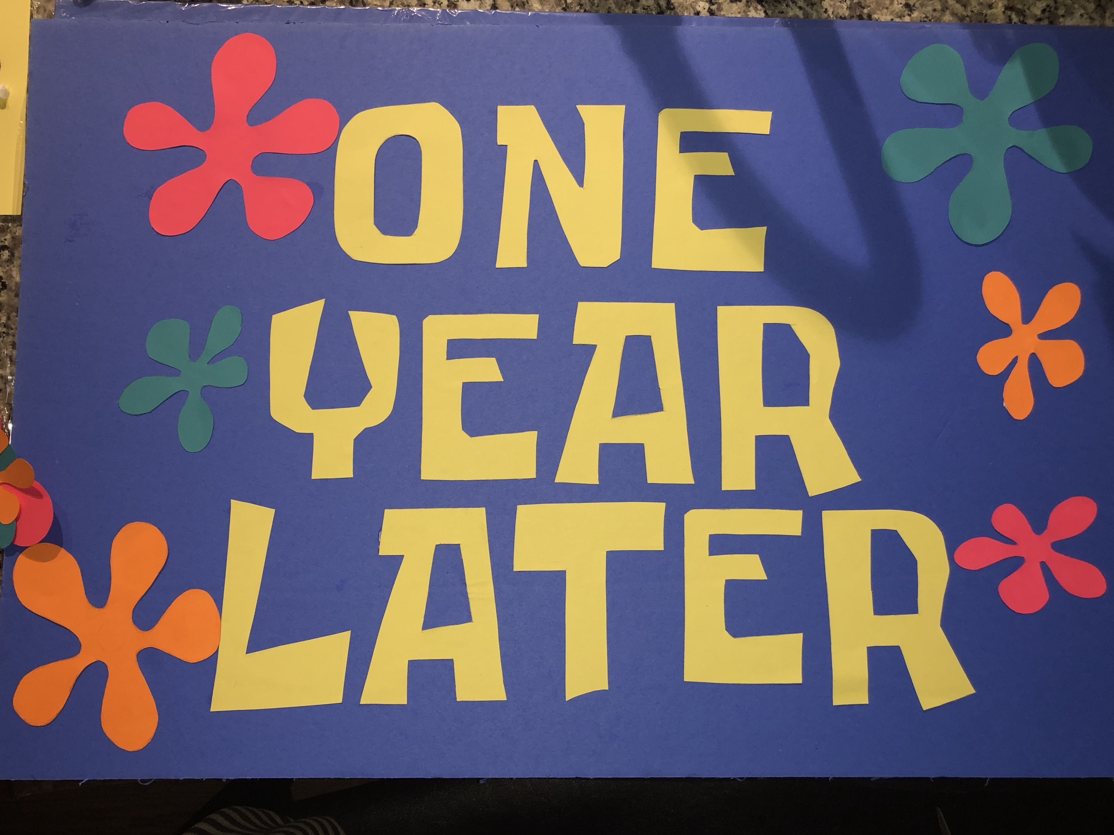 One year later